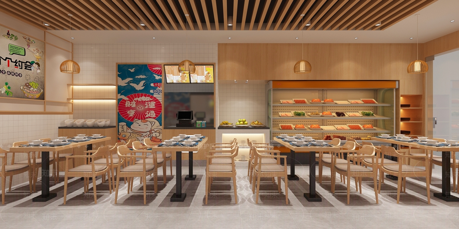 新中式火锅店3D模型下载【ID:1103589388】