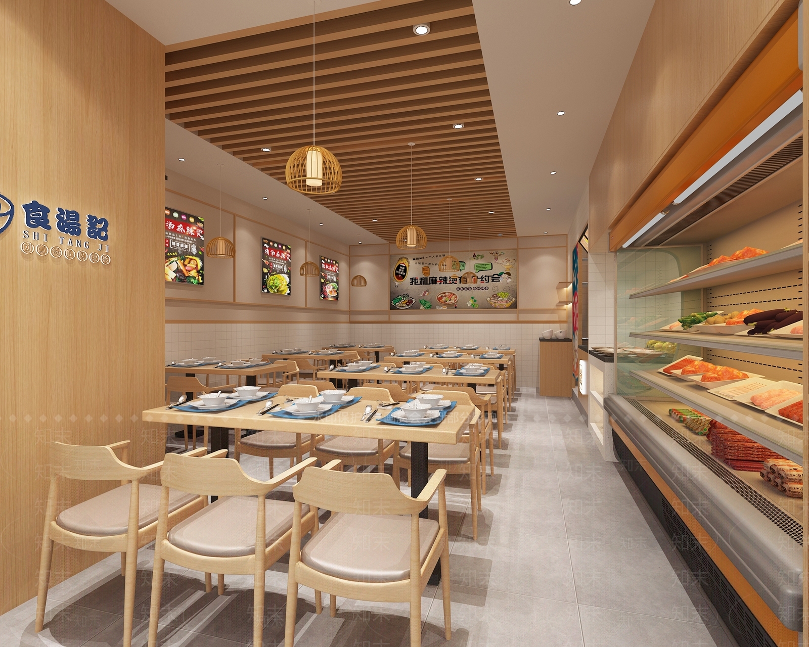 新中式火锅店3D模型下载【ID:1103589388】