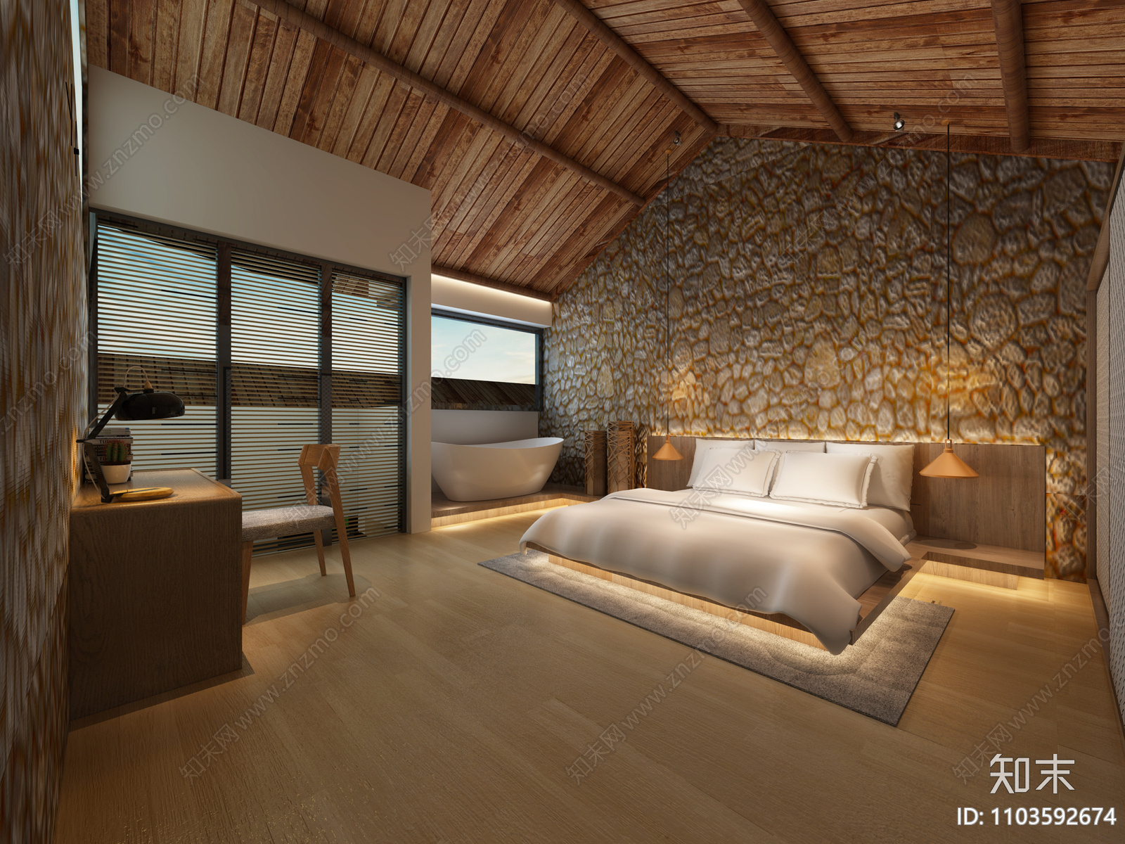 民宿房间设计施工图施工图下载【ID:1103592674】