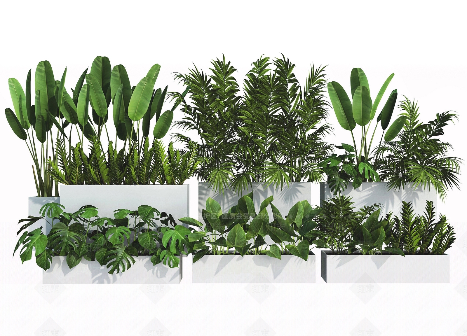 现代花坛3D模型下载【ID:1103594248】