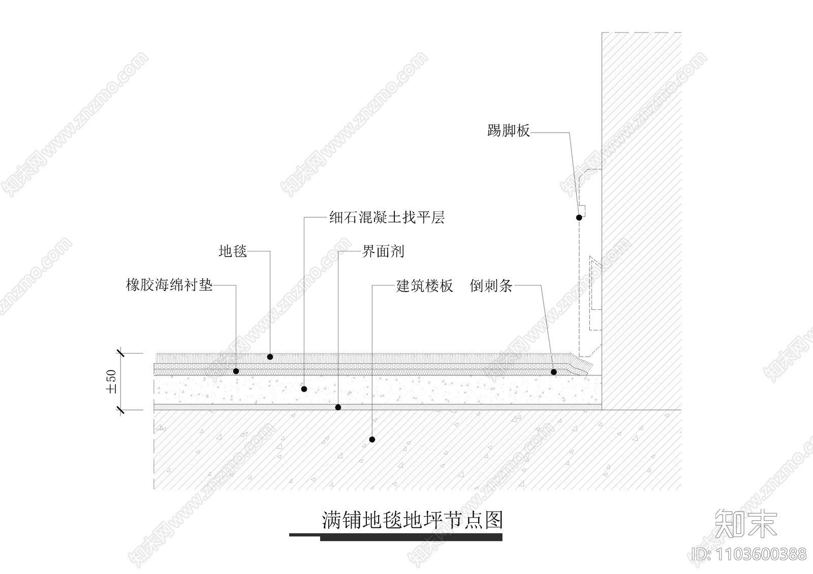 地坪cad施工图下载【ID:1103600388】