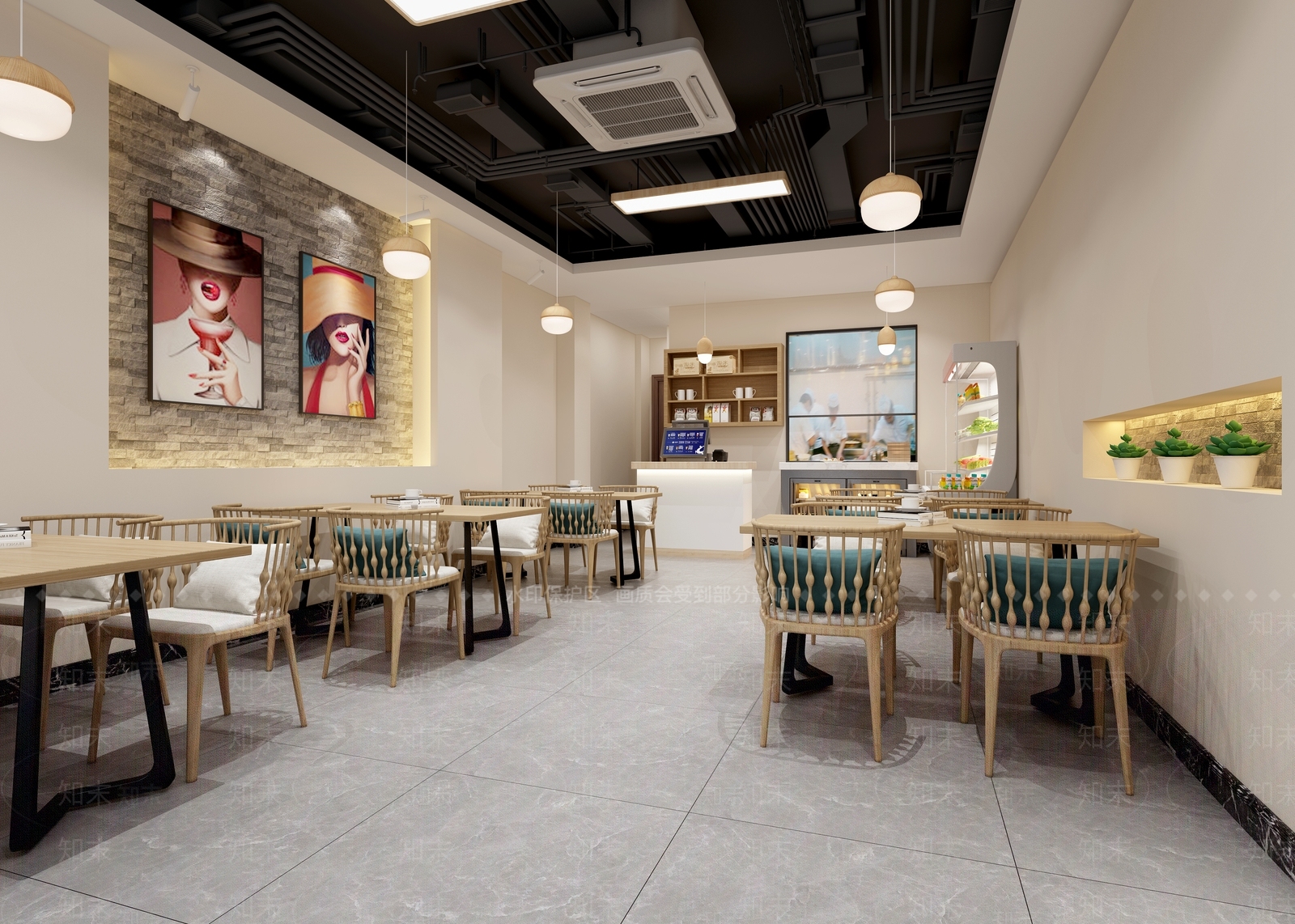现代快餐厅3D模型下载【ID:1103616458】