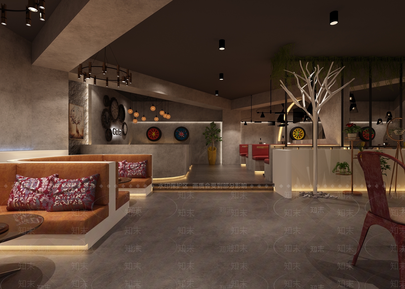 工业风音乐餐厅3D模型下载【ID:1103618956】