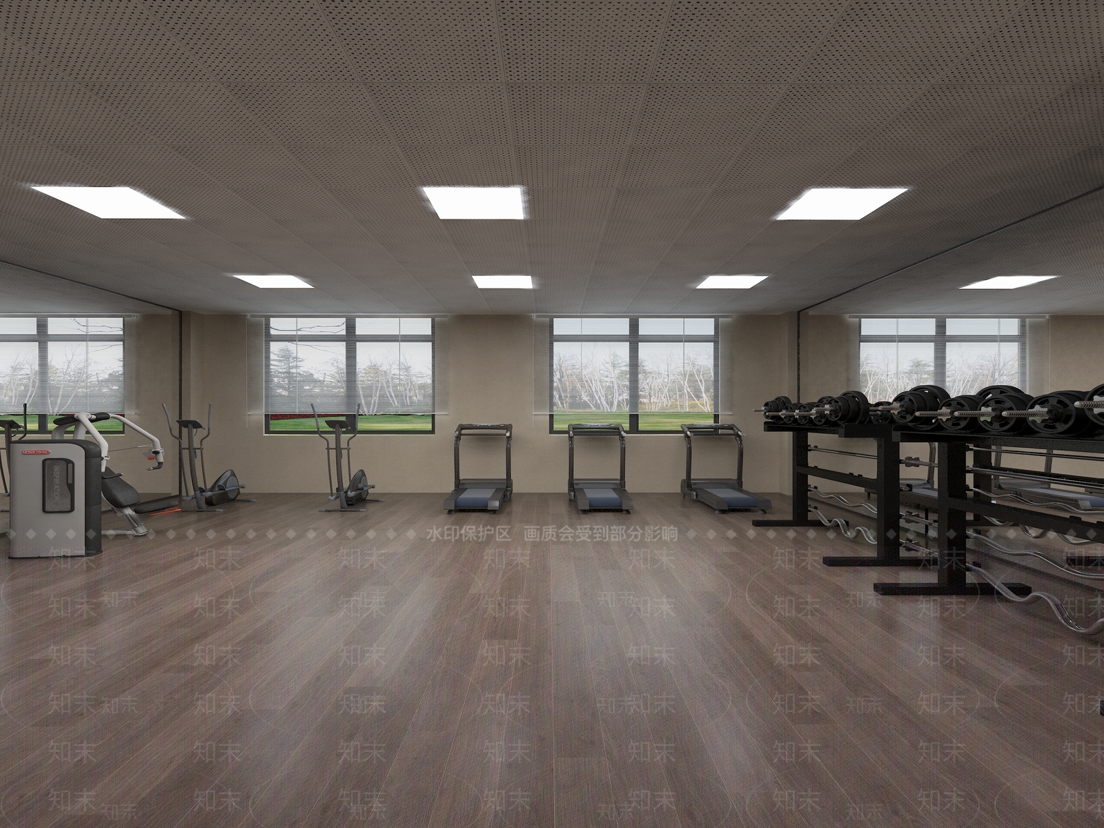 现代健身房3D模型下载【ID:1103629307】