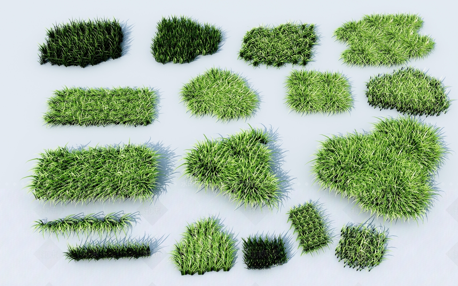 现代草坪3d模型下载