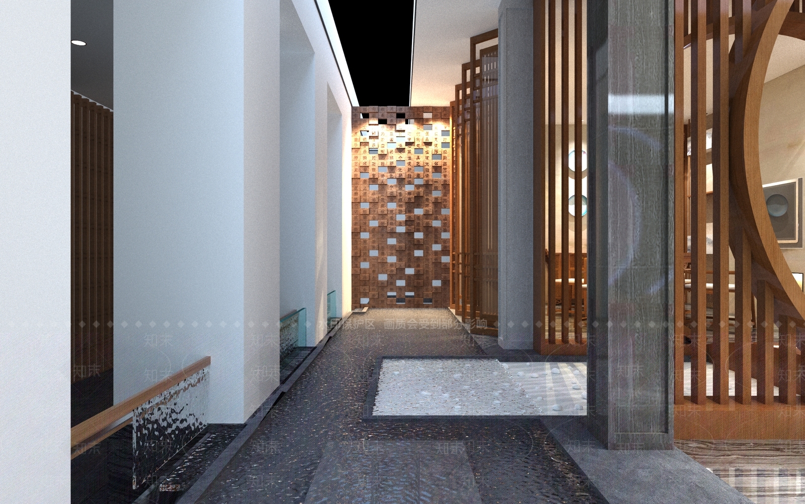 中式茶馆过道3D模型下载【ID:1103645291】