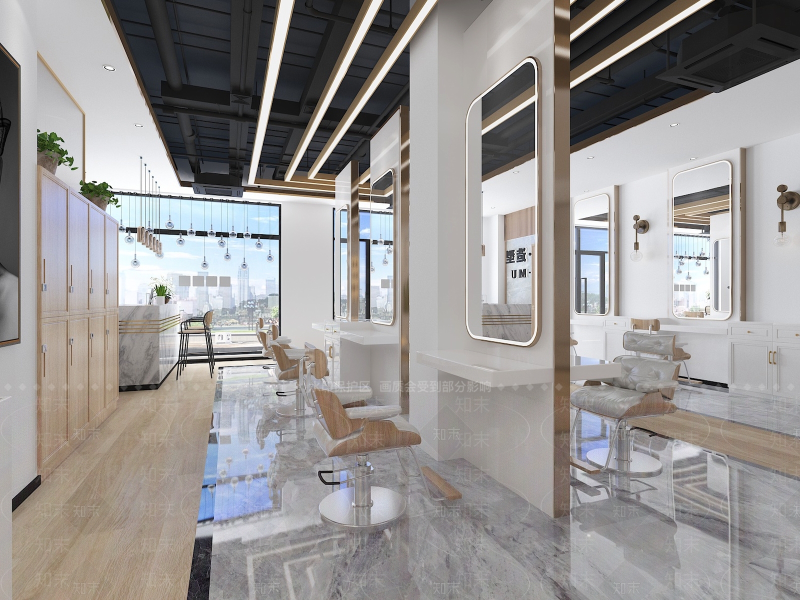 现代美发店3D模型下载【ID:1103703233】