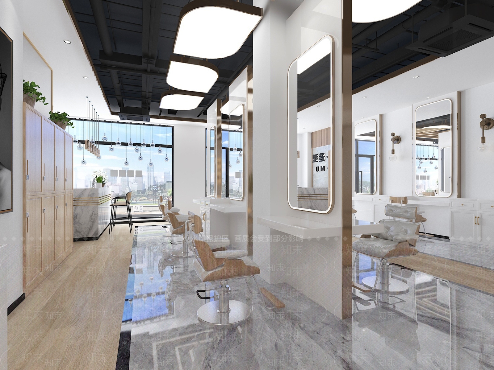 现代美发店3D模型下载【ID:1103703187】
