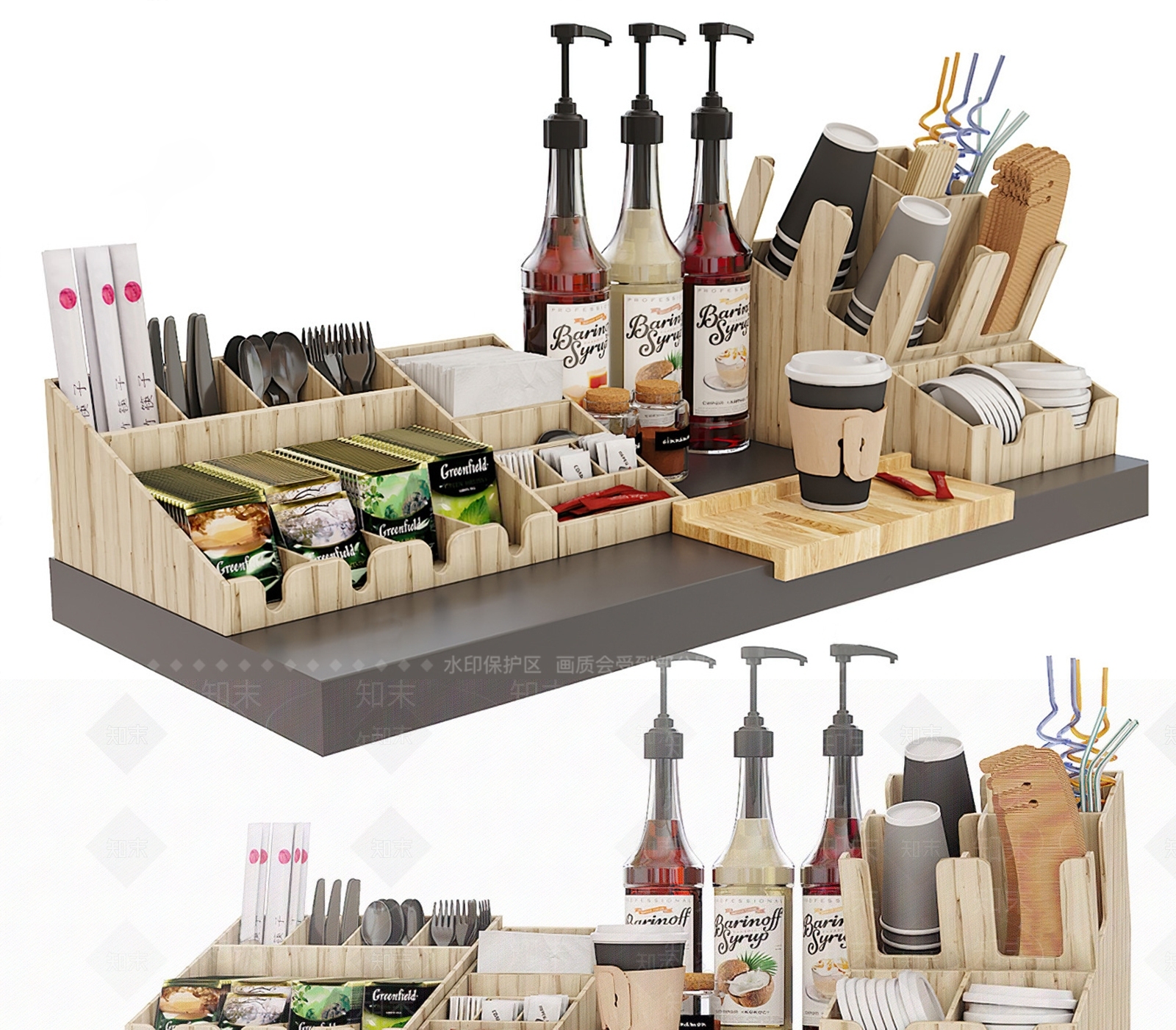 现代厨房用品组合SU模型下载【ID:1103656877】