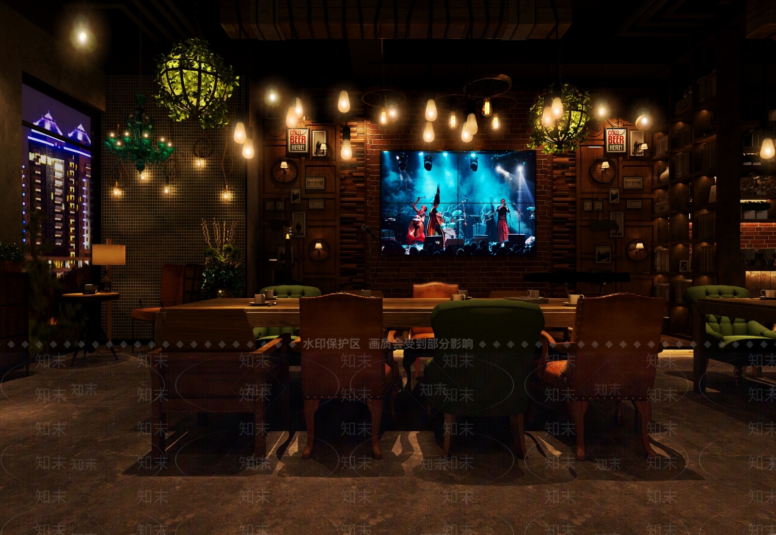 工业风酒吧3D模型下载【ID:1103660761】