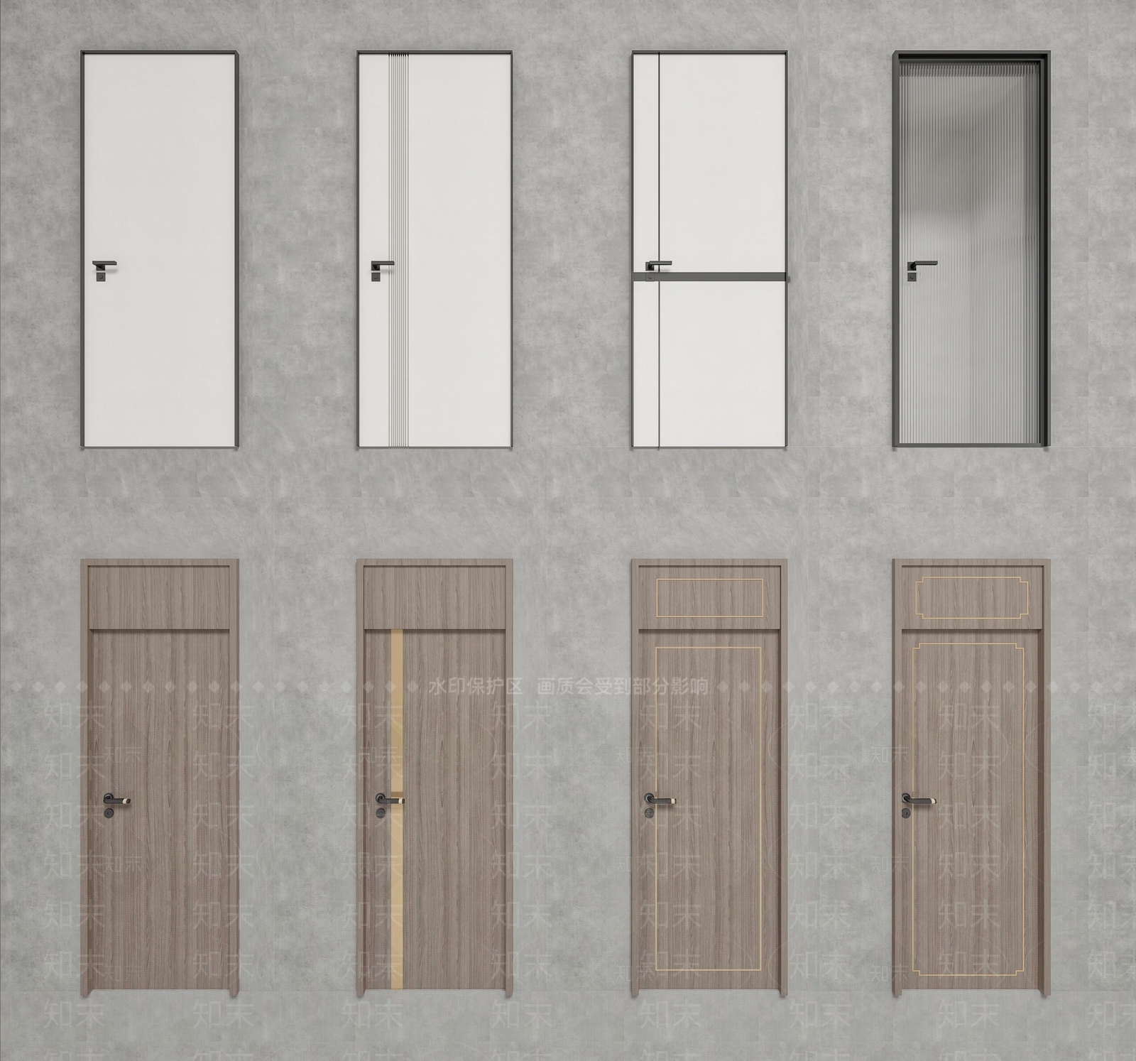现代单开门3D模型下载【ID:1103666296】