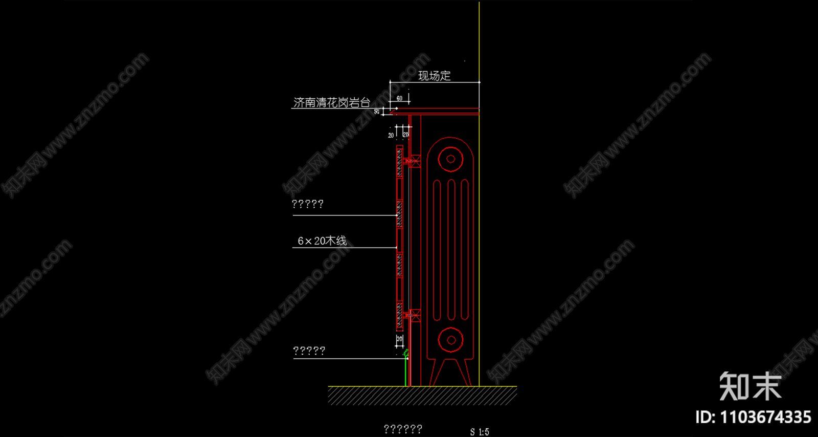 暖气罩节点图施工图下载【ID:1103674335】