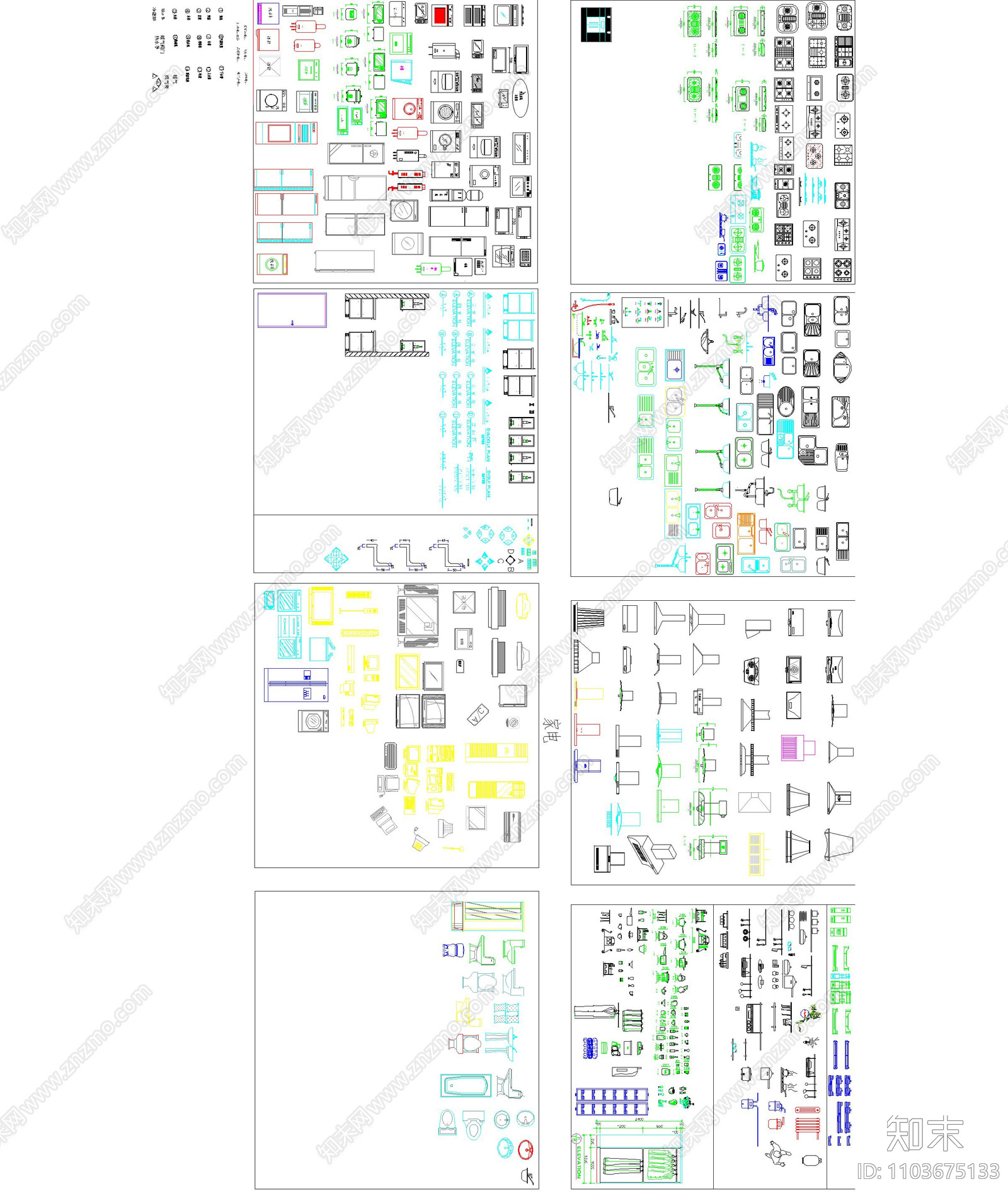 电器图块cad施工图下载【ID:1103675133】