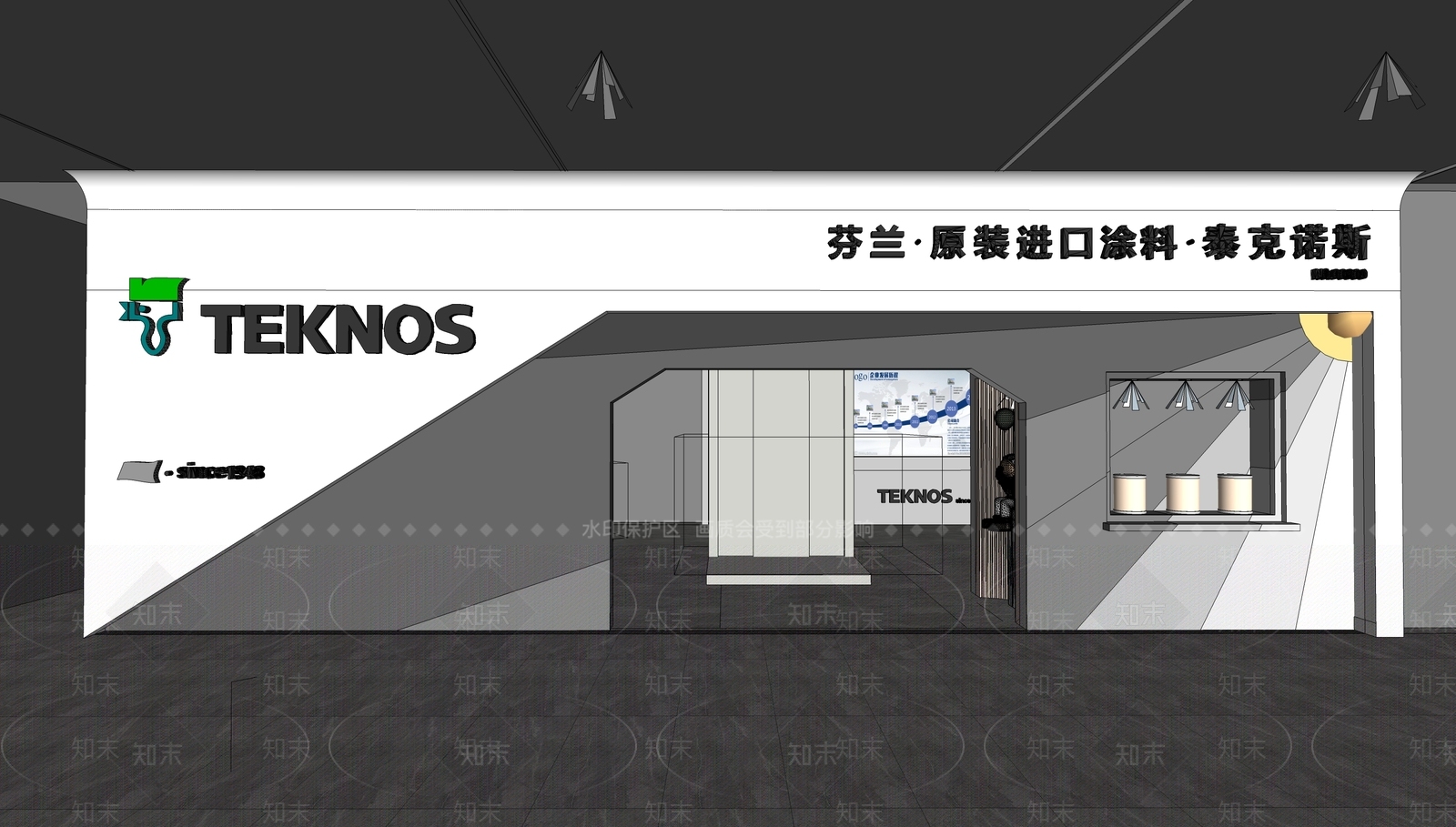 现代商业展厅SU模型下载【ID:1103690831】