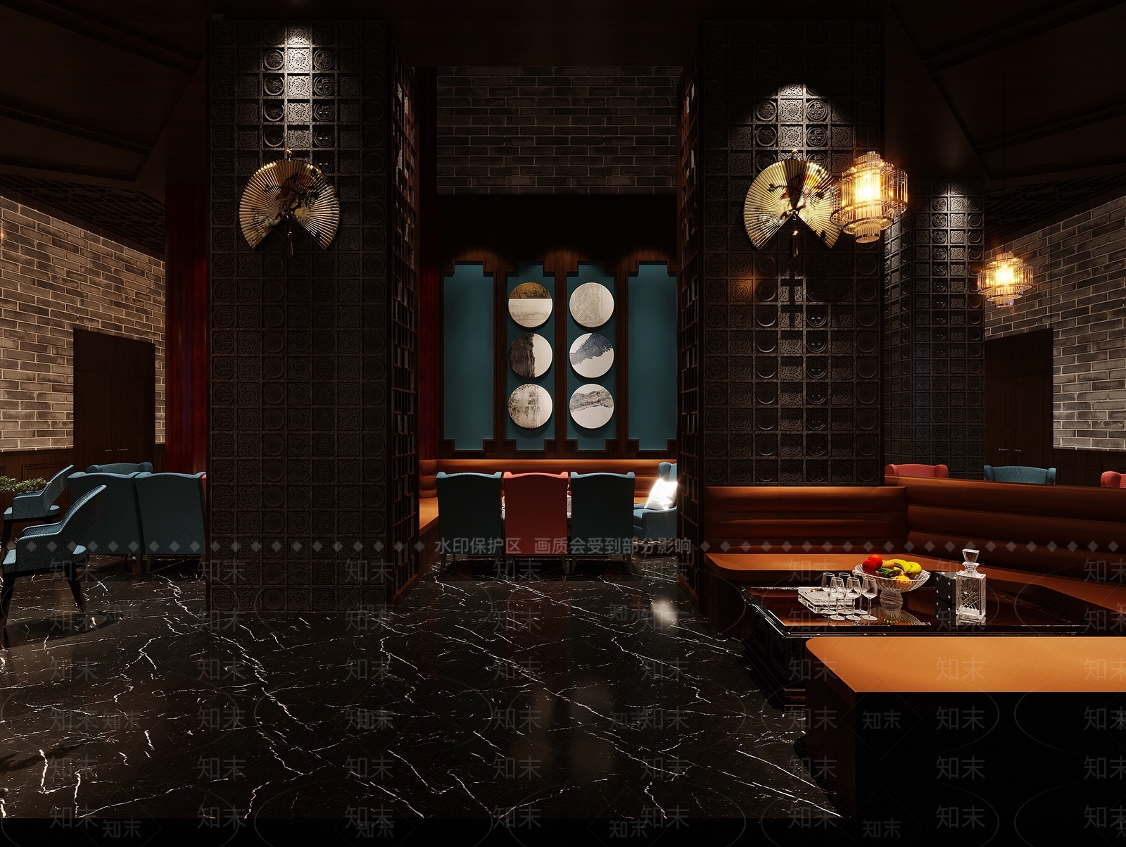 新中式酒吧3D模型下载【ID:1103706267】