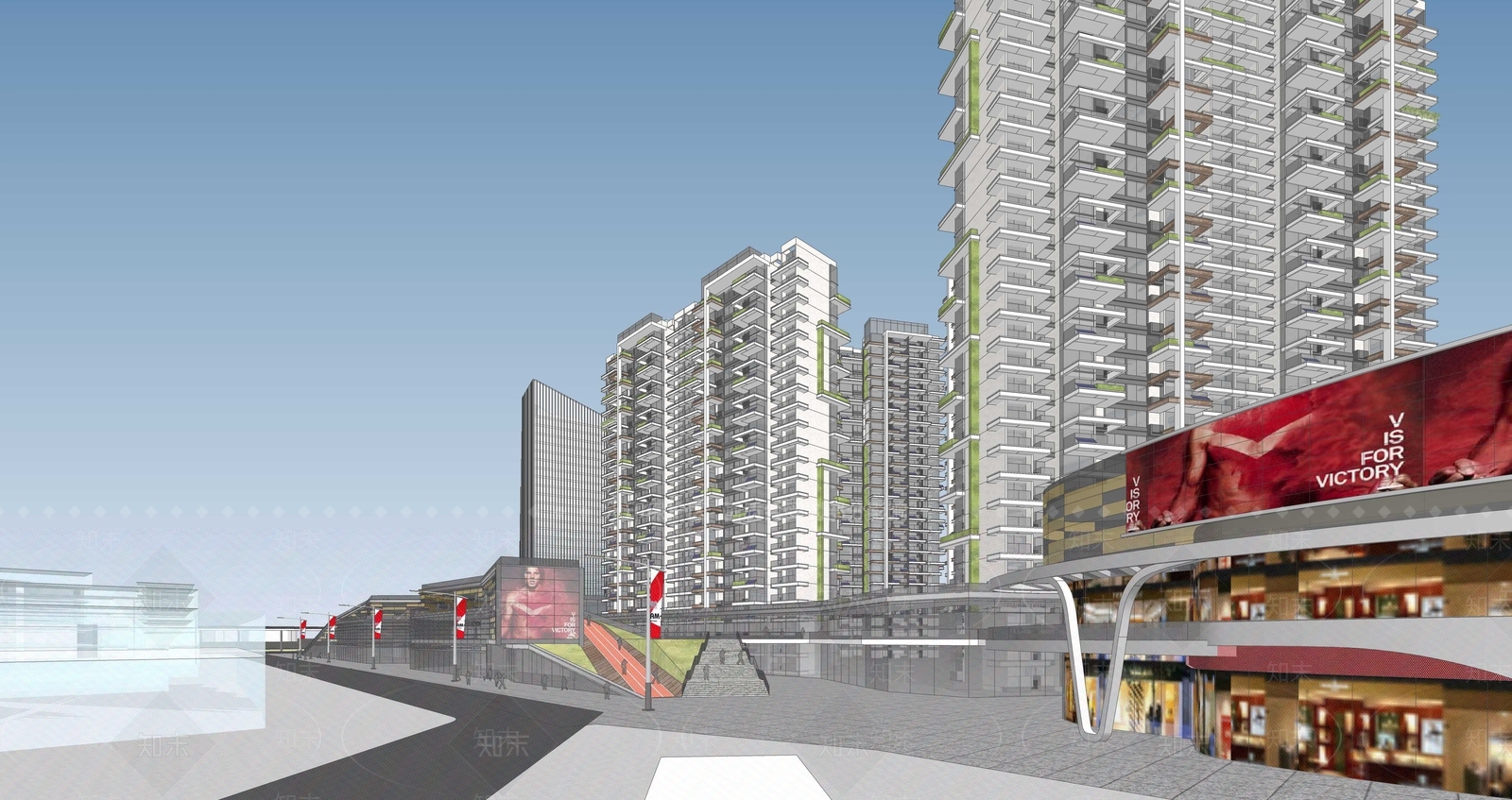 现代体育建筑SU模型下载【ID:1103713142】