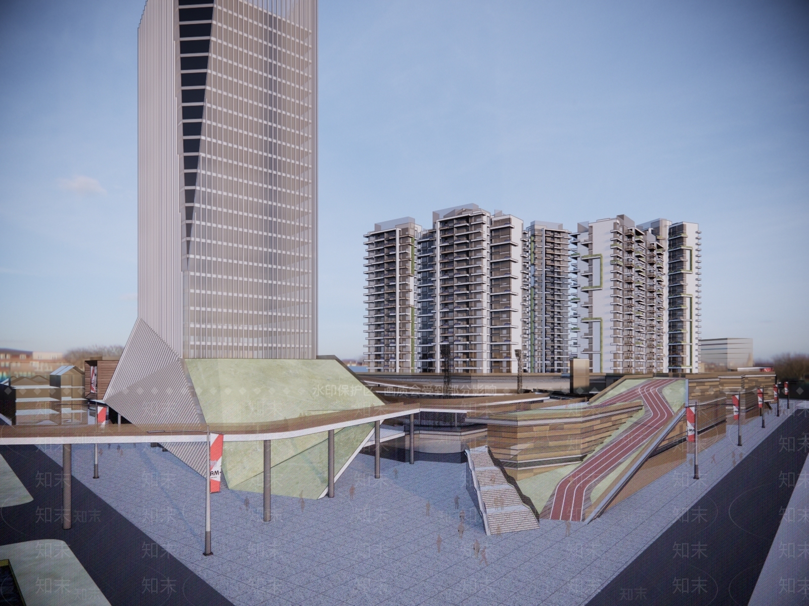 现代体育建筑SU模型下载【ID:1103713142】