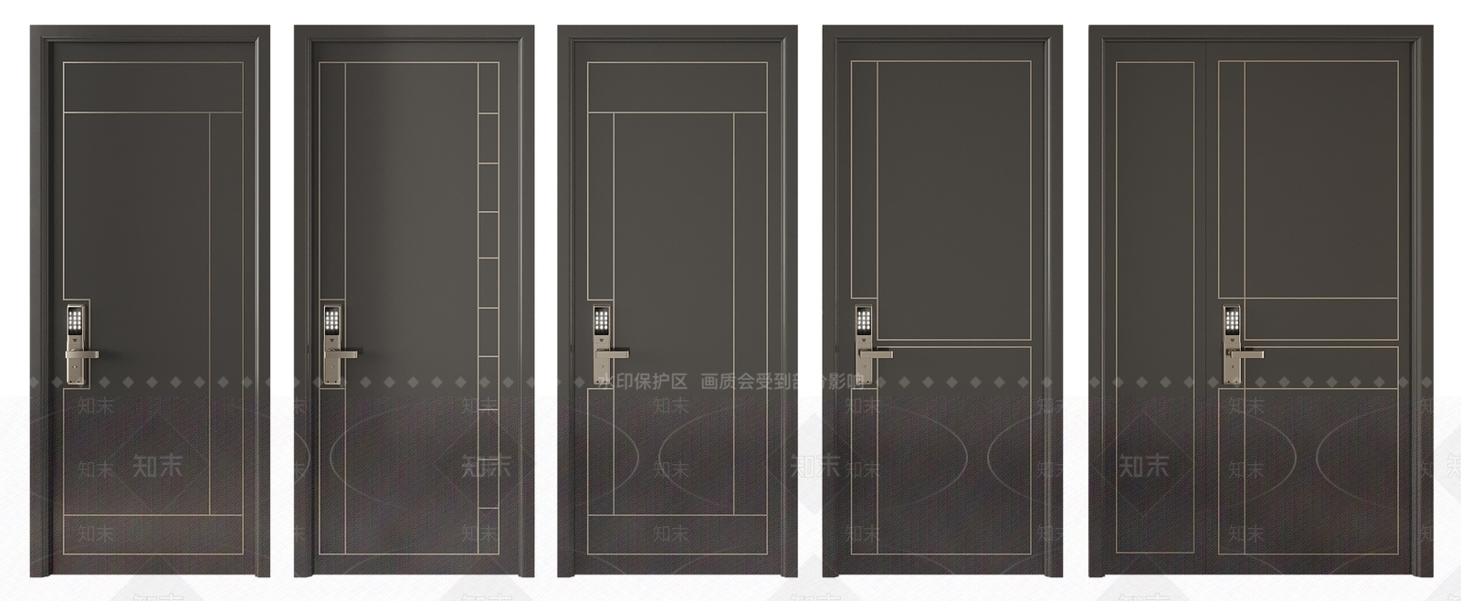 现代防盗门3D模型下载【ID:1103715732】