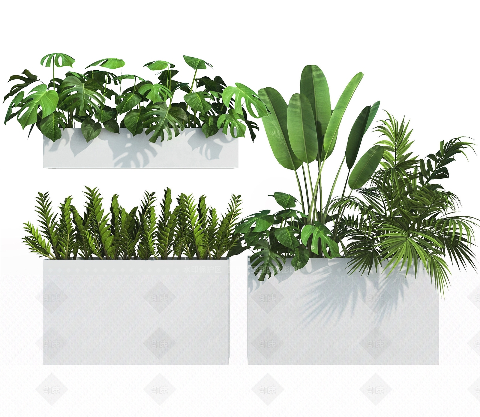 现代花坛3D模型下载【ID:1103716010】