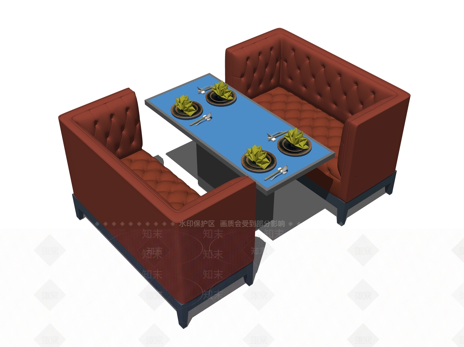 简欧卡座沙发SU模型下载【ID:1103718051】