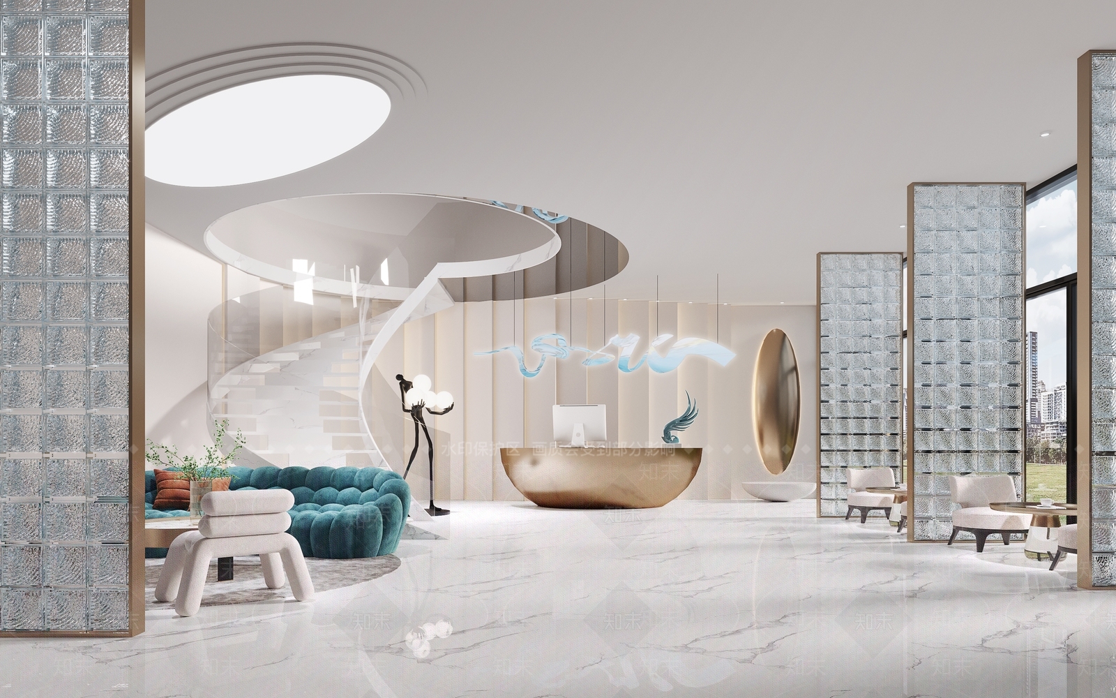 现代医院大堂3D模型下载【ID:1103762893】