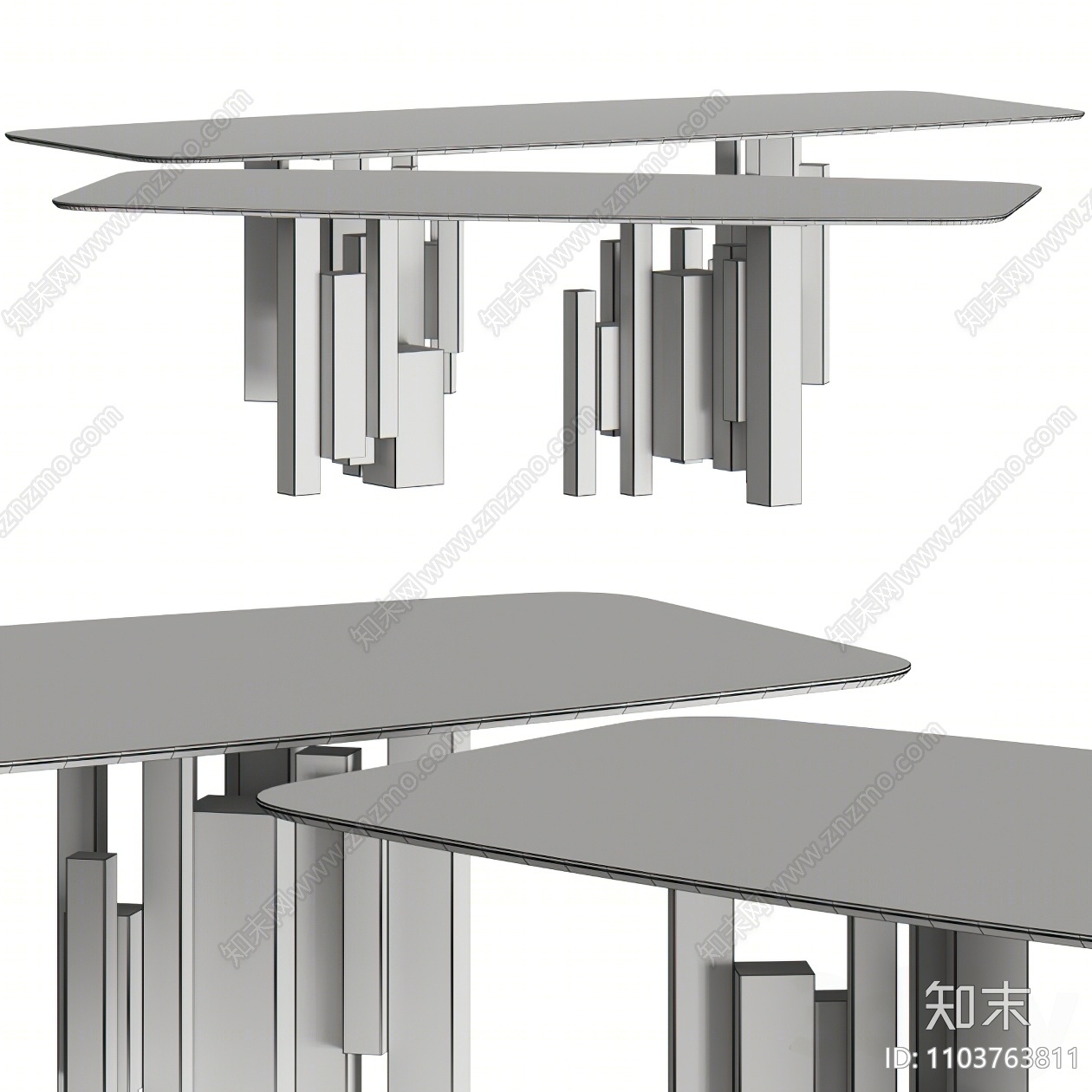 现代餐桌3D模型下载【ID:1103763811】