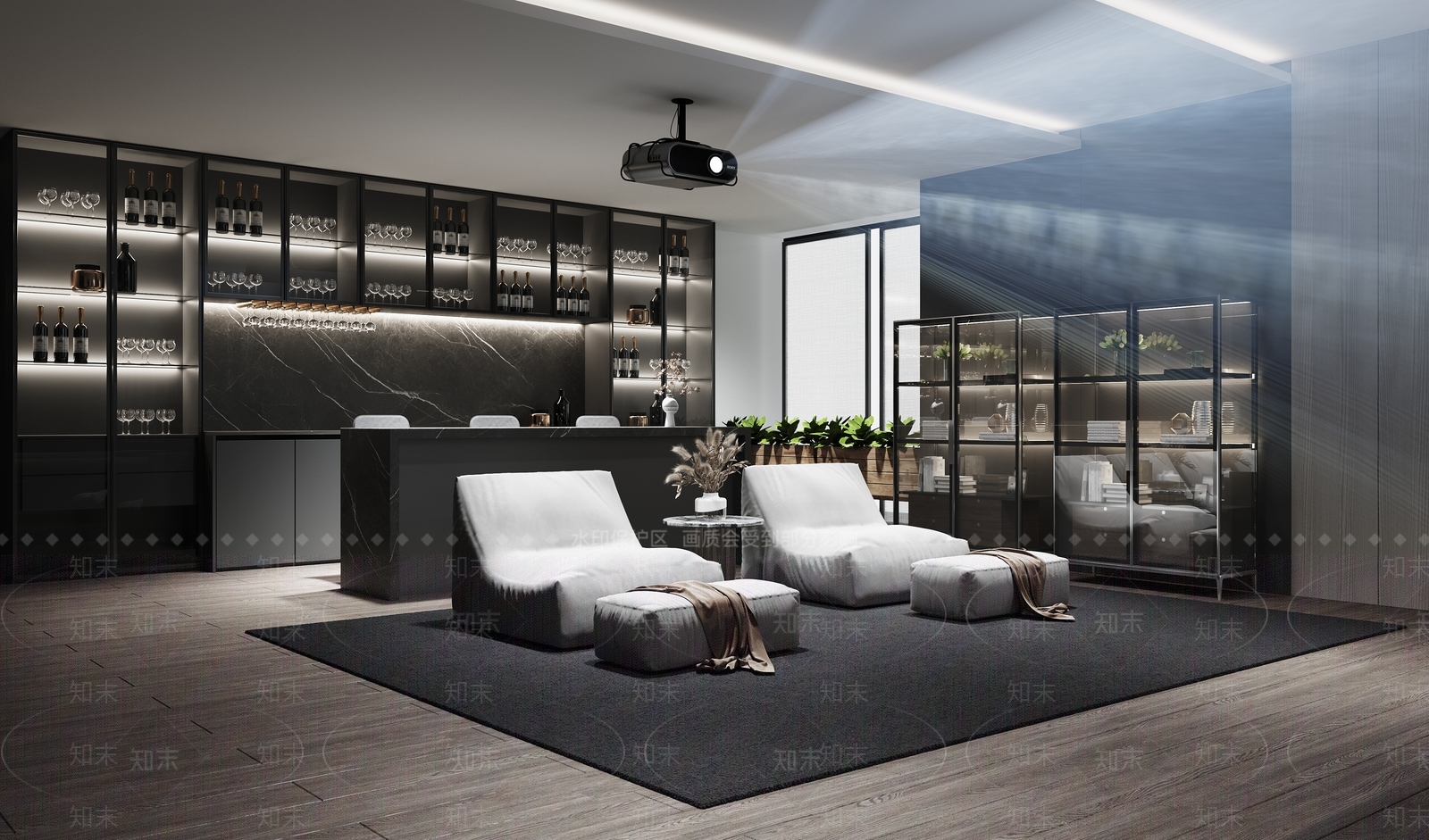 现代家居影音室3D模型下载【ID:1103735645】