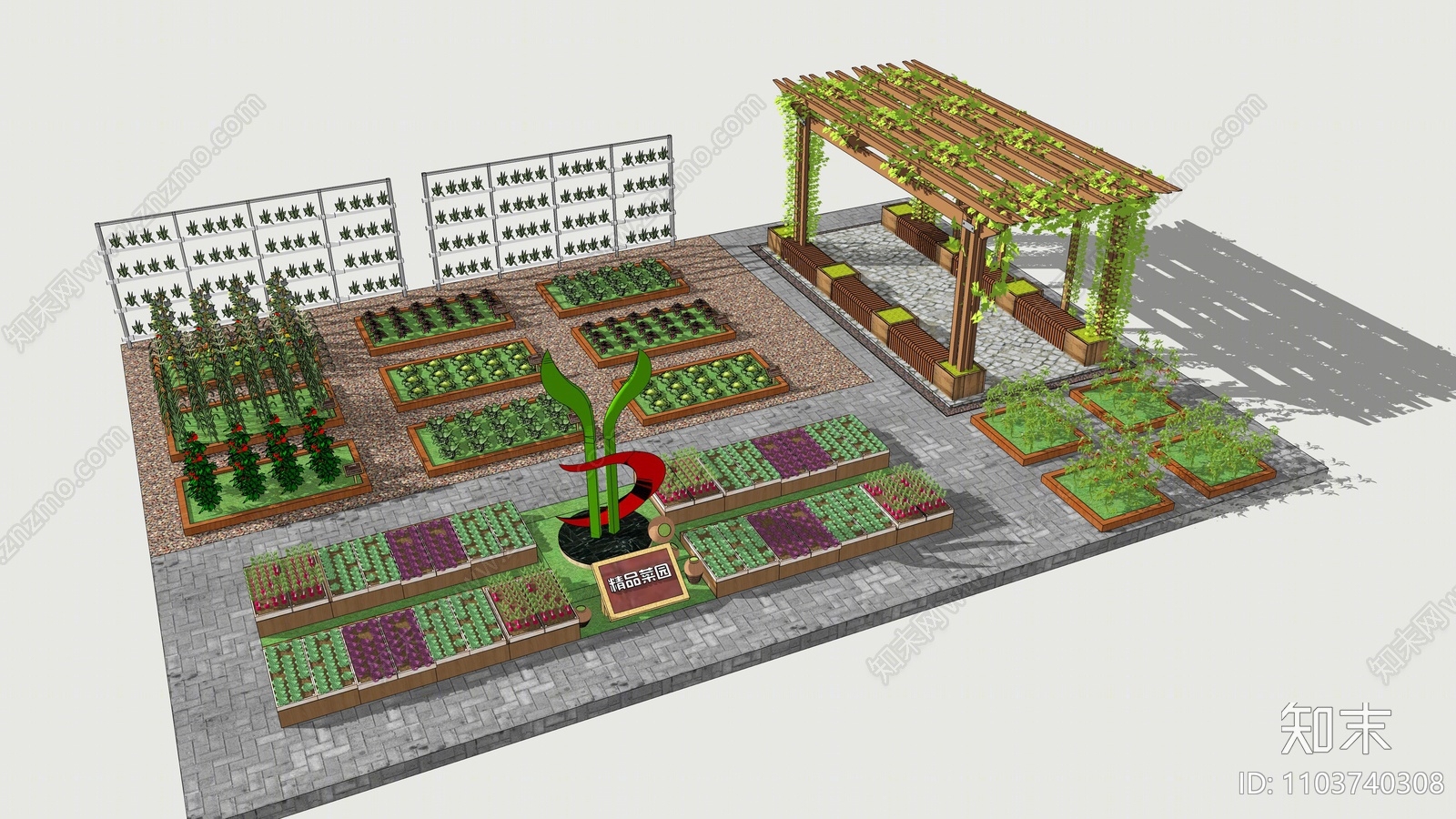 现代菜园SU模型下载【ID:1103740308】