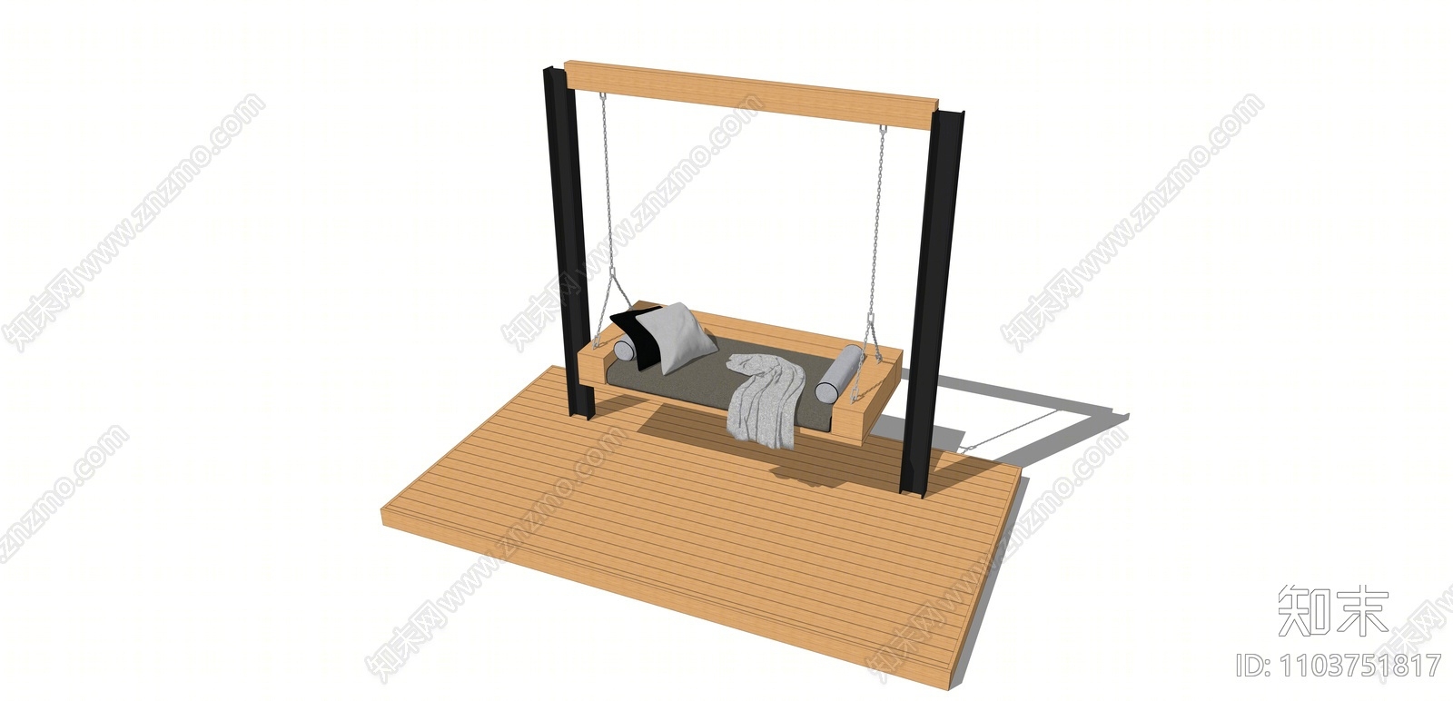 现代秋千SU模型下载【ID:1103751817】