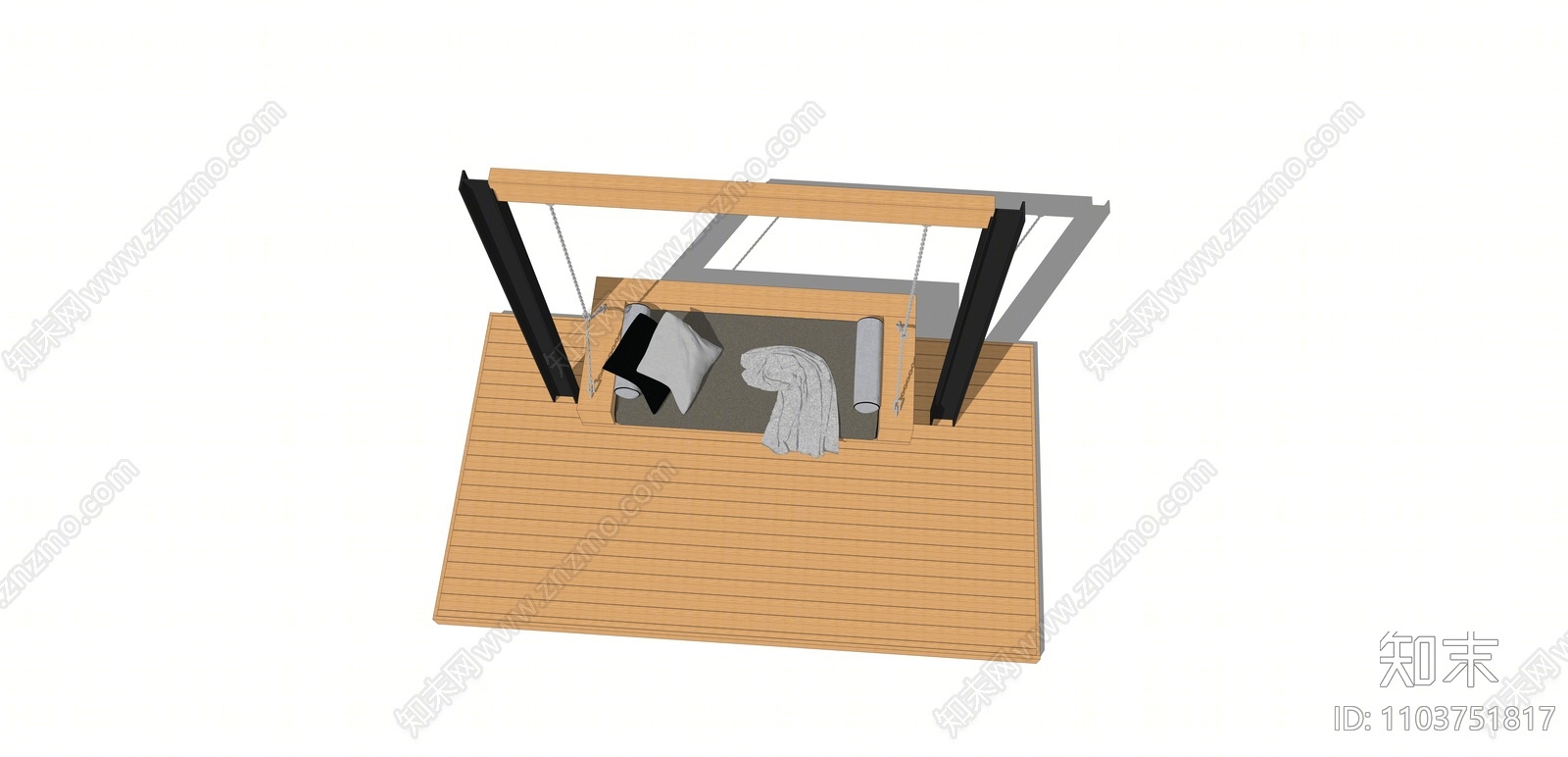现代秋千SU模型下载【ID:1103751817】