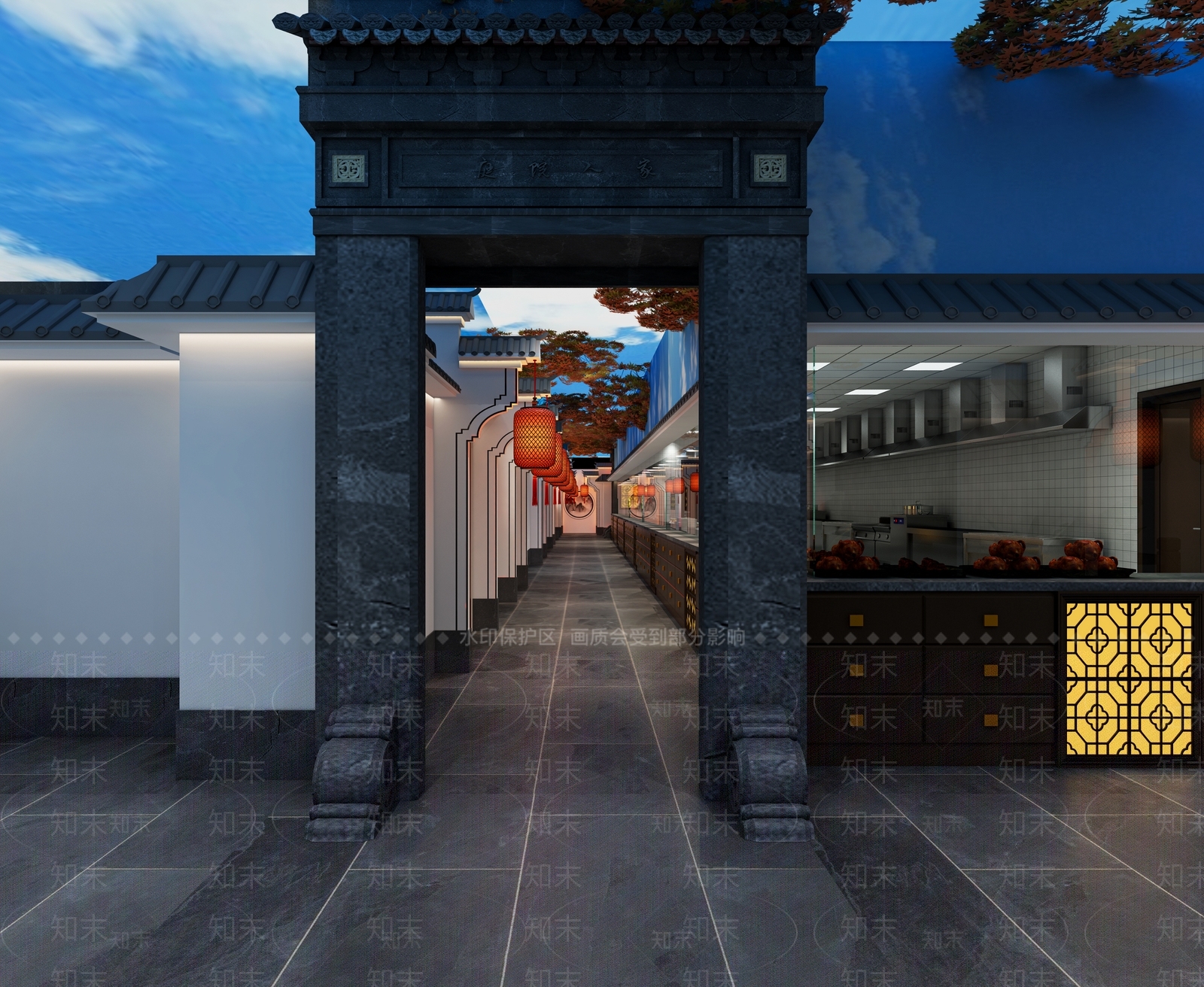 新中式酒店厨房3D模型下载【ID:1103753546】