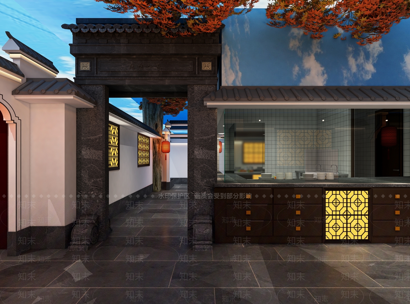新中式酒店厨房3D模型下载【ID:1103753546】
