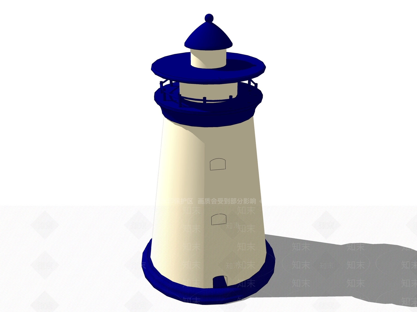 欧式灯塔SU模型下载【ID:1103819761】
