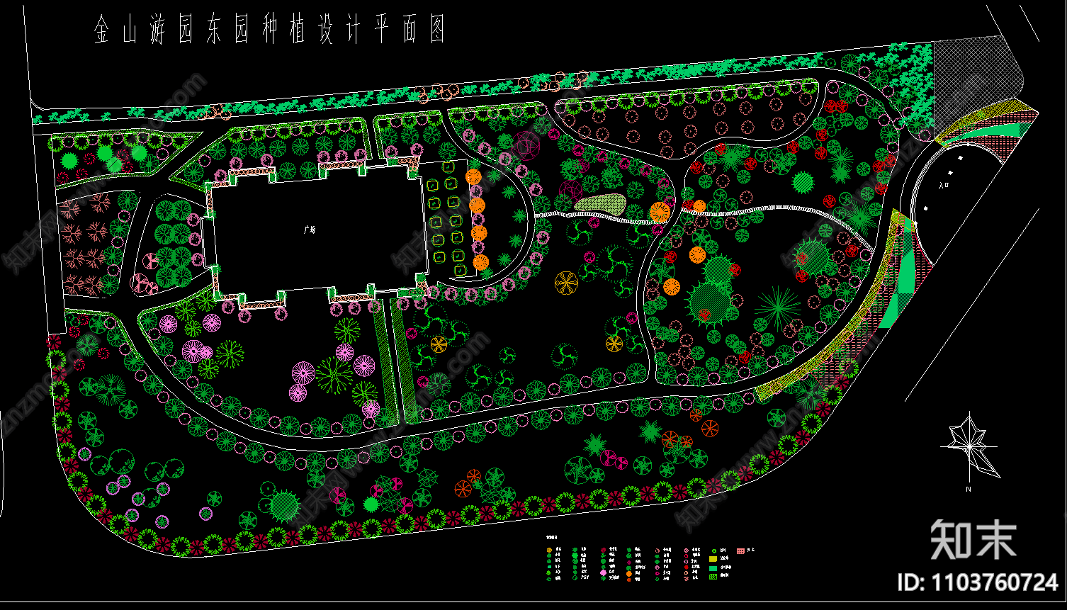 现代简约公园景观cad施工图下载【ID:1103760724】