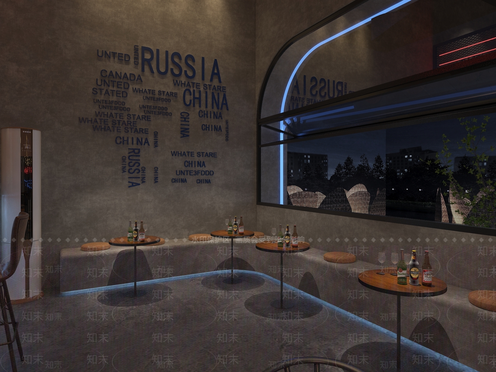 现代酒吧3D模型下载【ID:1103772305】