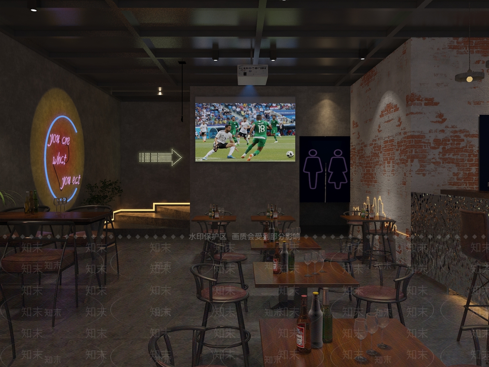 现代酒吧3D模型下载【ID:1103772305】