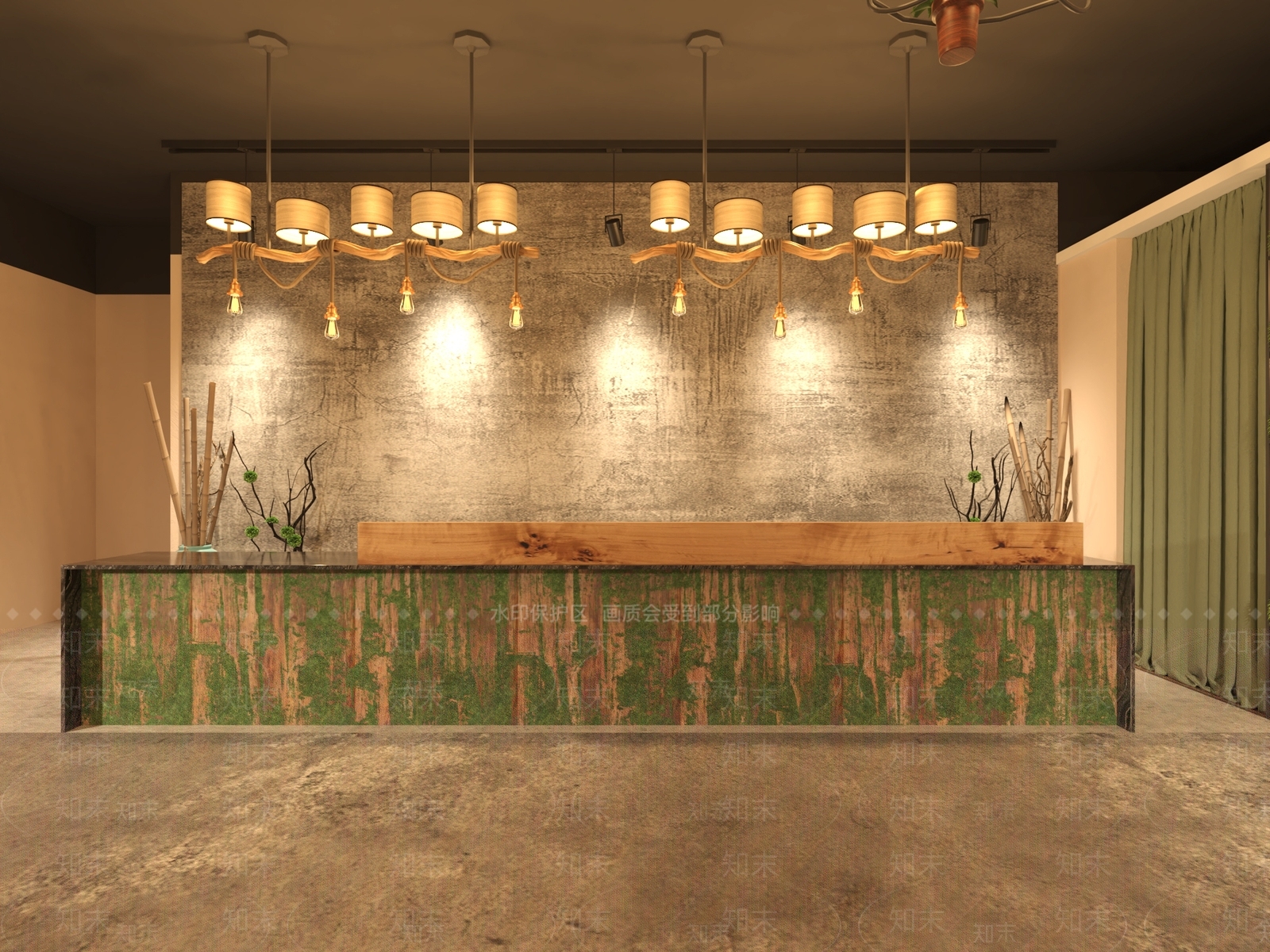 现代咖啡厅前台3D模型下载【ID:1103774608】