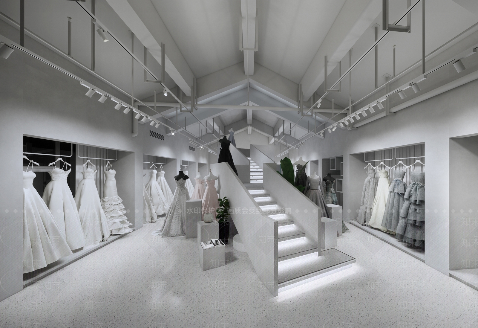 【SU悬赏模型】现代风格婚纱展览馆SU模型下载【ID:1103809511】