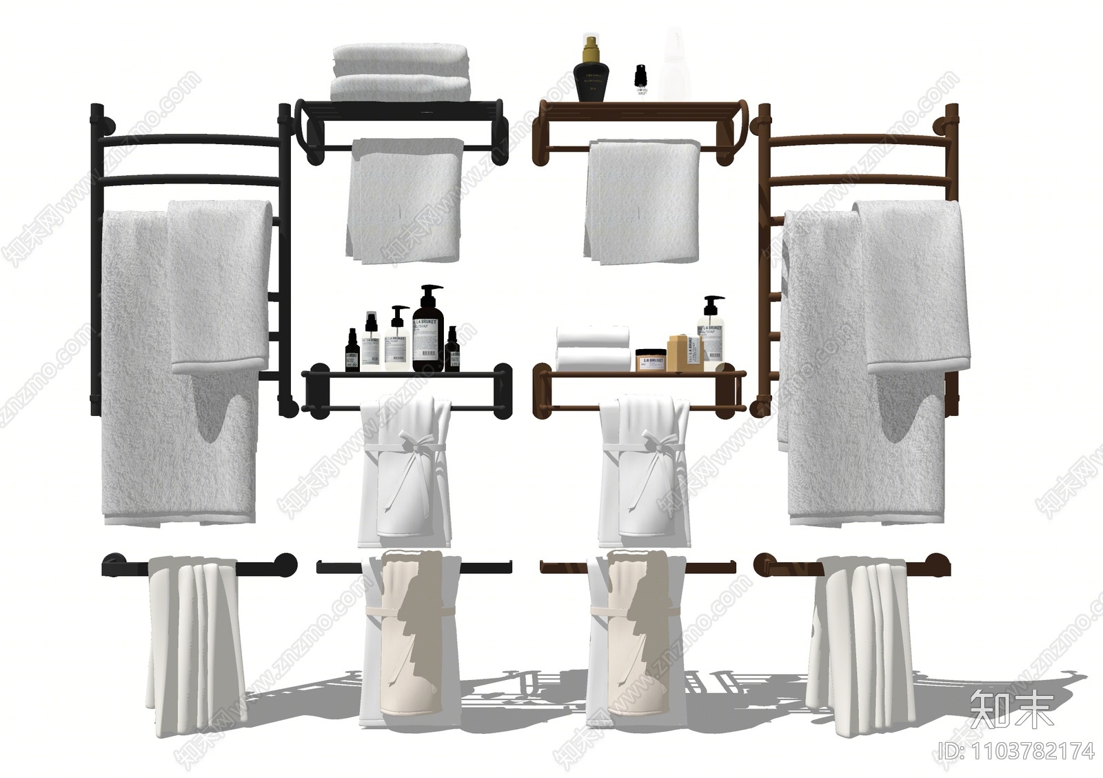 现代毛巾架SU模型下载【ID:1103782174】