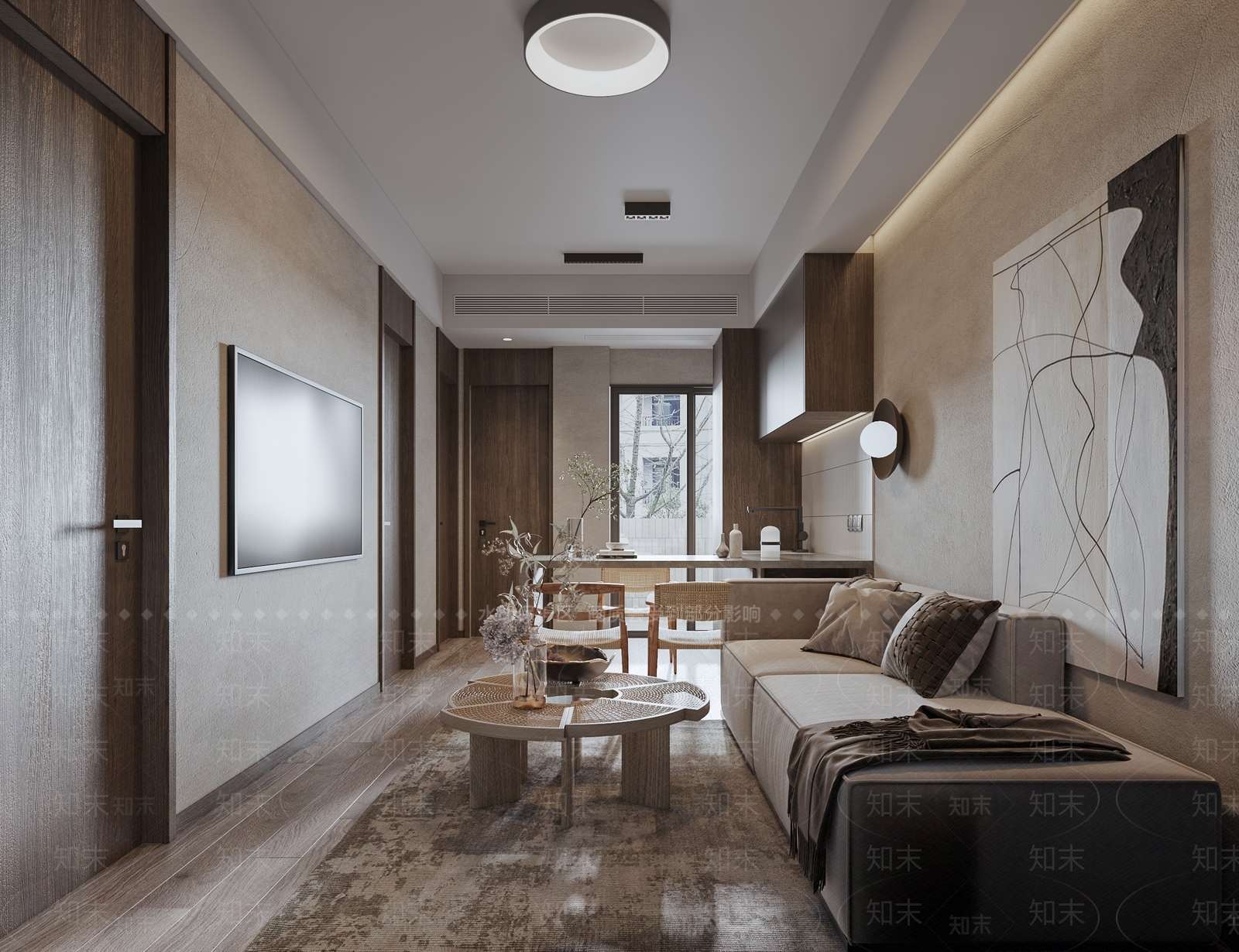 现代单身公寓3D模型下载【ID:1103783478】