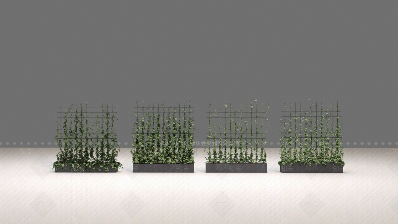 现代绿植墙3D模型下载【ID:1103783648】