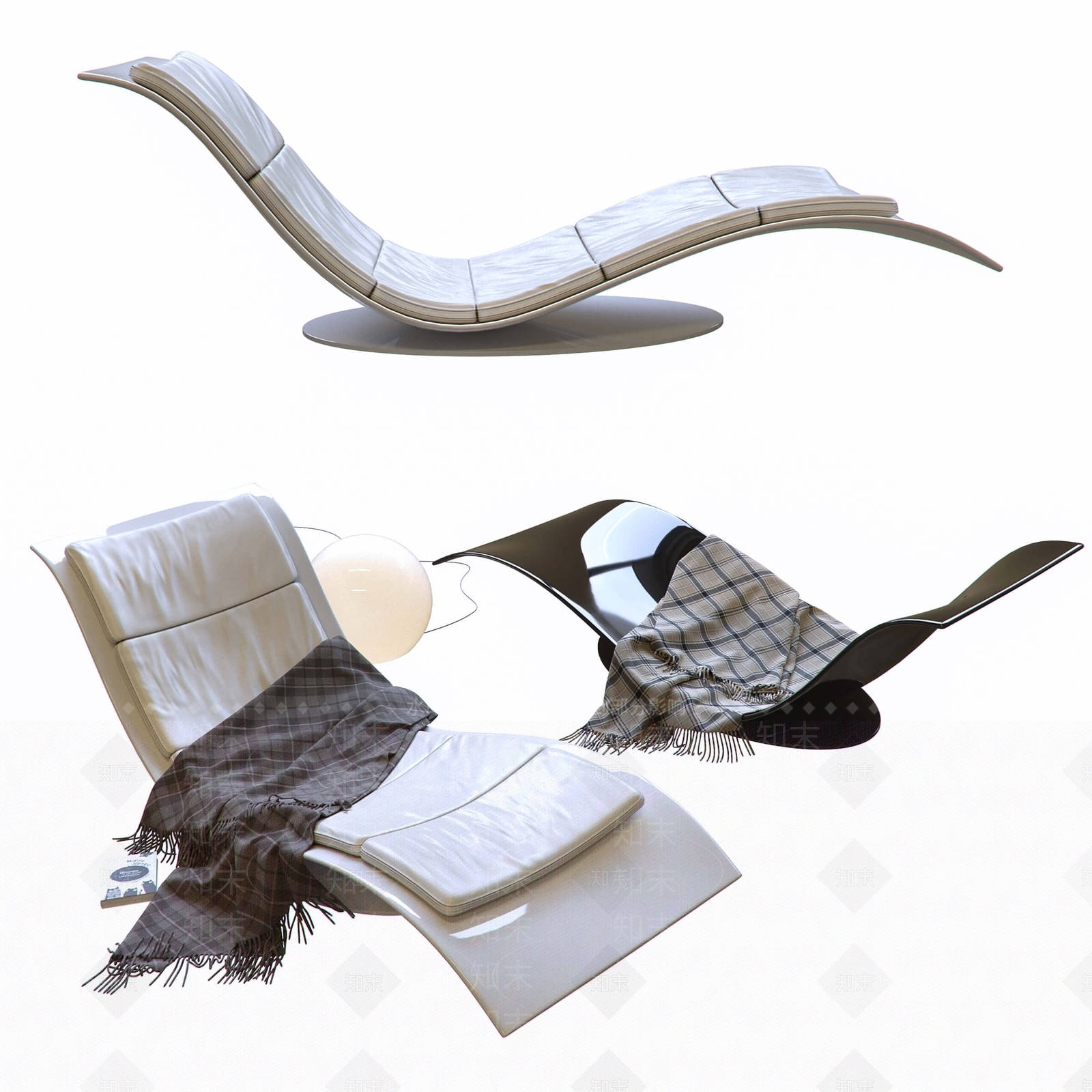 现代躺椅3D模型下载【ID:1103792716】