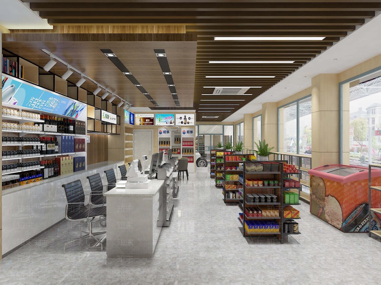 现代超市3D模型下载【ID:1103795376】