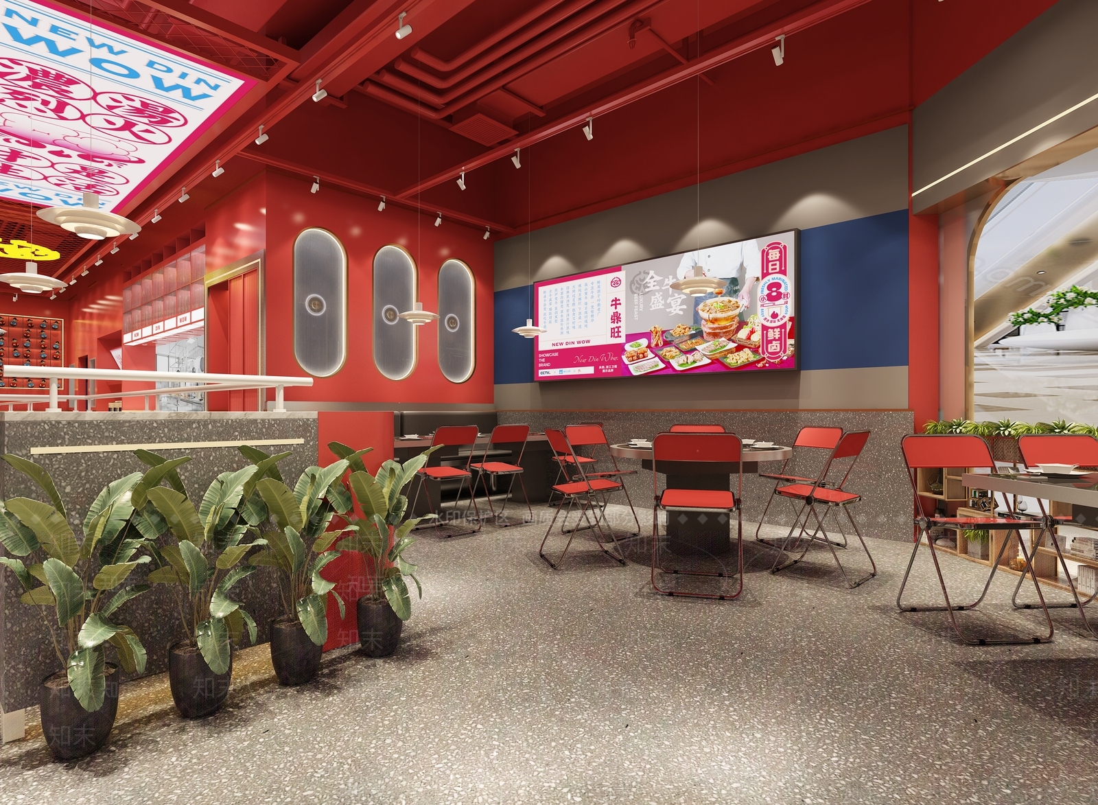 现代火锅店3D模型下载【ID:1103804603】