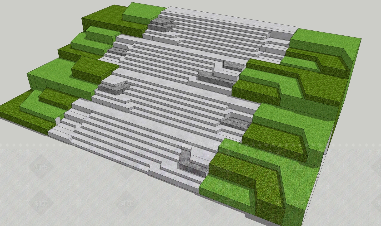 现代公园景观SU模型下载【ID:1103805040】