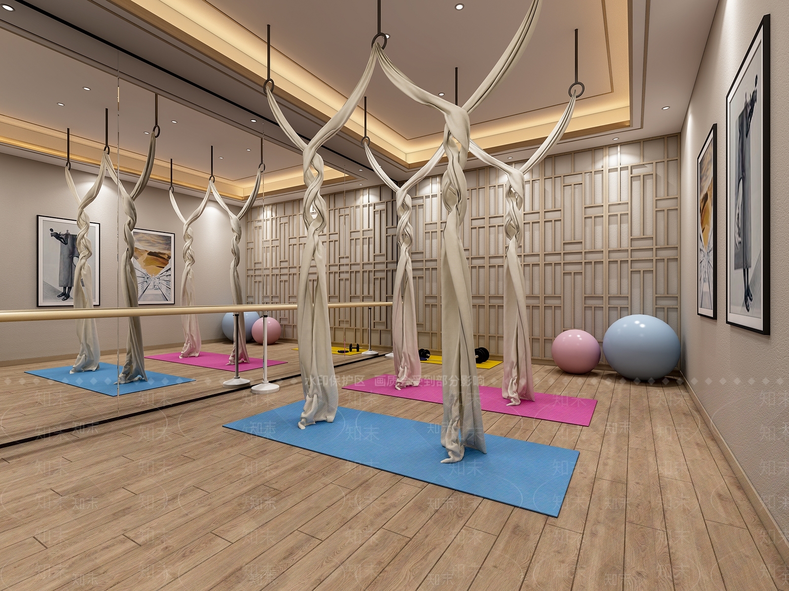 现代瑜伽室前台3D模型下载【ID:1104311081】