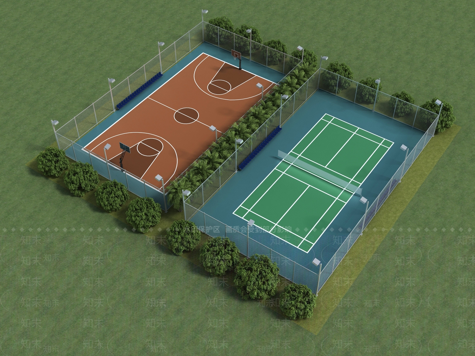 现代网球场3D模型下载【ID:1103808360】