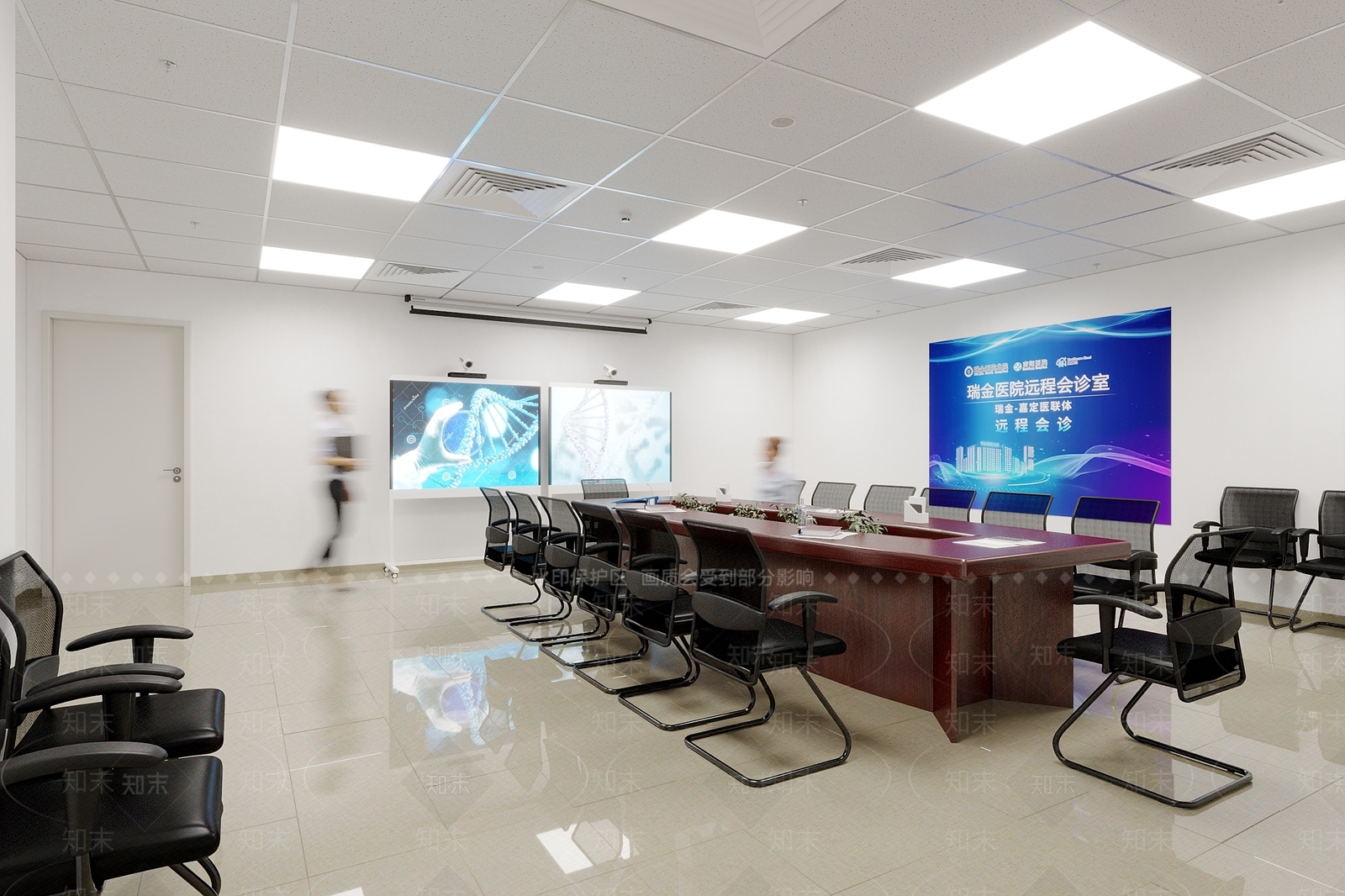 现代医院多功能会议室3D模型下载【ID:1103928787】