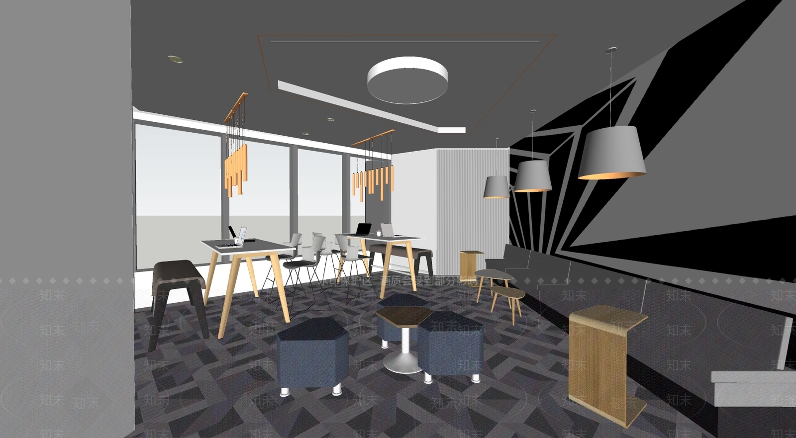现代公司休息区SU模型下载【ID:1103818149】