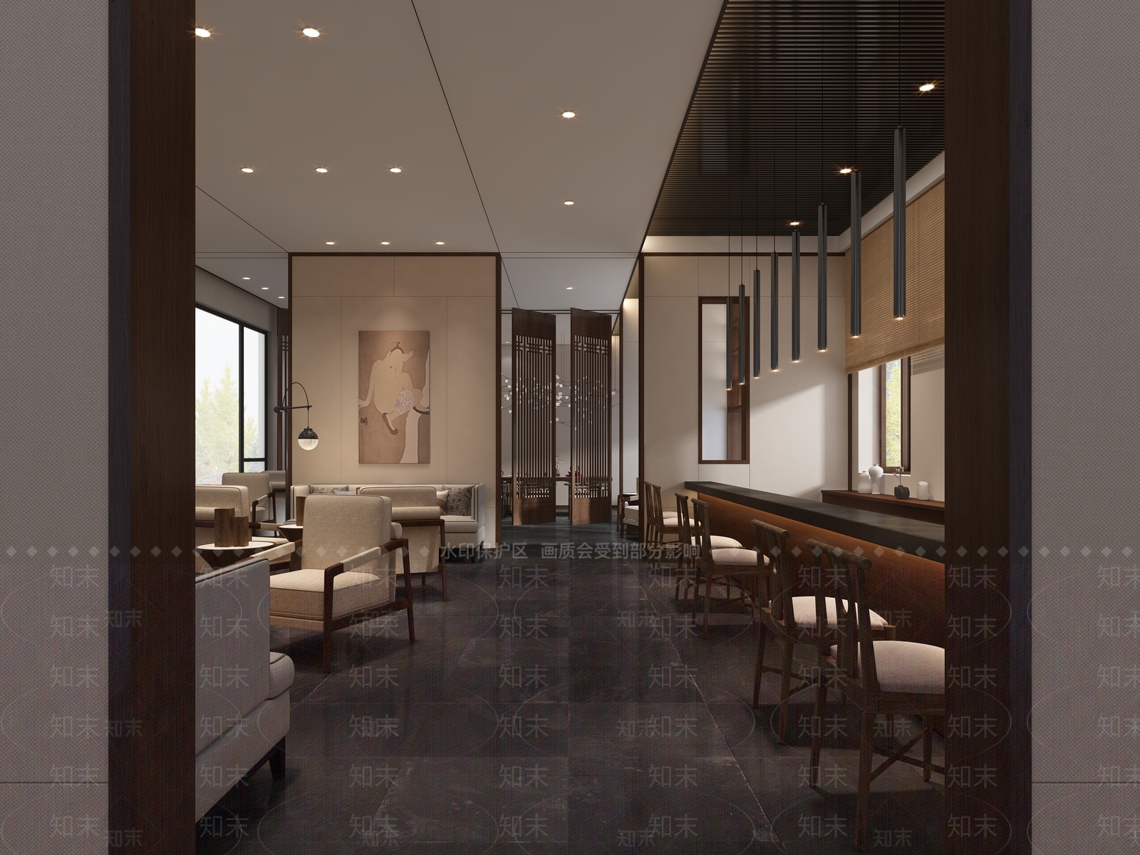 新中式茶馆3D模型下载【ID:1103821853】